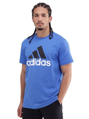 Mens adidas Badge of Sport Logo Blue Tee