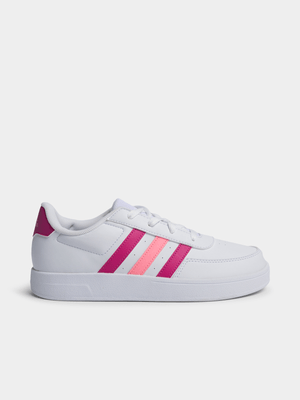 Junior Adidas Breaknet 2.0 White/Pink