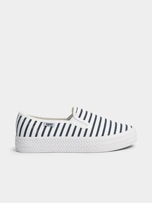 Women's Tomy Vera White/Navy Sneaker