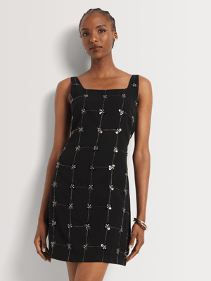 Luella Embellished Mini Shift Dress