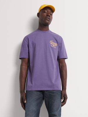 Men's Markham Text Graphic Purple  T-Shirt