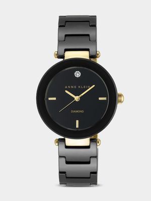 Anne Klein Black Ceramic Ladies Watch