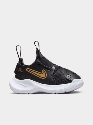 Junior Infant Nike Flex Runner 3 Black/Gold Running Shoes