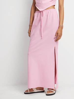 Women's Plain Pink Skirt