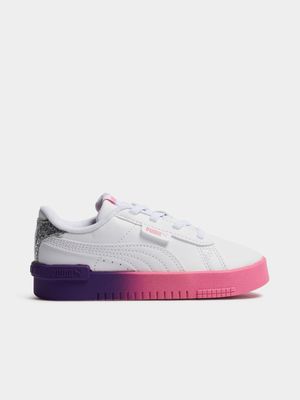 Junior Infant Puma Jada Star Glow White/Pink/Purple Sneakers