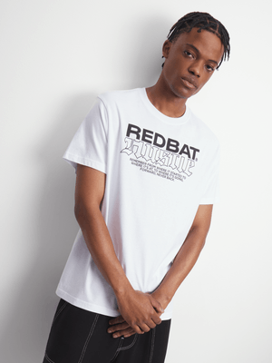 Redbat Men's White Graphic T-Shirt