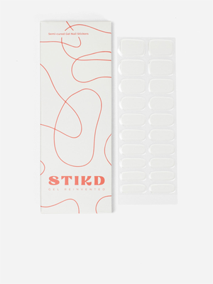 STIKD Clear  Semi Cured Gel Nail Stickers Clear As A Bell