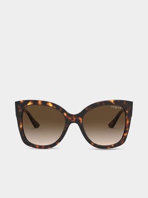 Vogue Eyewear Brown Tortoise 54 Sunglasses