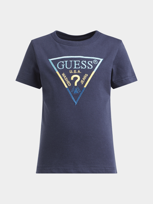 Younger Boys Guess Blue T-Shirt