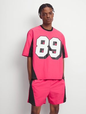 Men's Pink Co-Ord Soccer Shorts