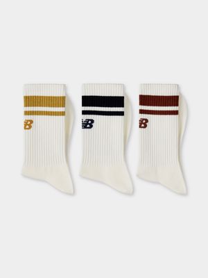 New Balance Unisex Essential 3-Pack Calf Multicolour Socks