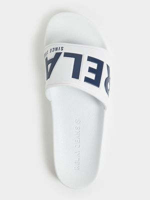 RJ White/Navy Jeans Bold Slide