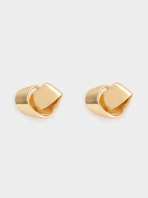 Knotted Ribbon Stud Earrings