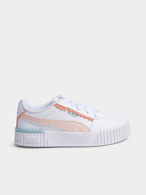 Junior Puma Carina 2.0 White/Pink Sneaker