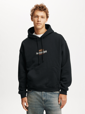 Men's Cotton On Black Box Fit Graphic Hoodie