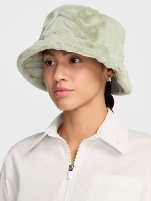 Nike Unisex Apex Fur Swoosh Green Bucket Hat