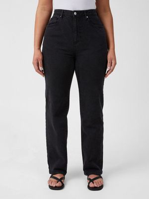 Women's Cotton On Grey Curvy Stretch Straight Jeans