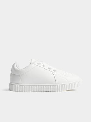 Jet Teen Girls White Court Sneakers