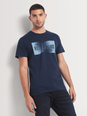 Men's Relay Jeans Slim Fit Faded Brush Navy Graphic T-Shirts