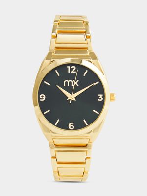 MX Gold Plated Green Dial Bracelet Watch