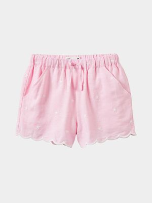 Cotton On Kids GIRL Pink Havana Scalloped Shorts