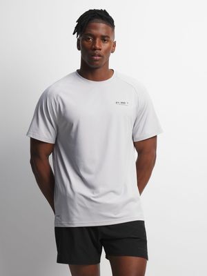 Mens TS Dri-Tech Rubber Badge Grey Tee