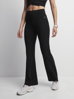 Womens TS Easy Cotton Black Flare Leg Pants