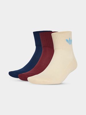 adidas Originals Unisex Mid Multicolor Ankle Socks