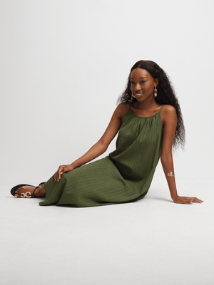 Jet Women's Olive Slip Maxi Dress