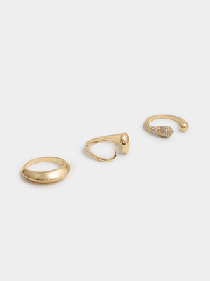 3 Pack Teardrop Wrap Rings