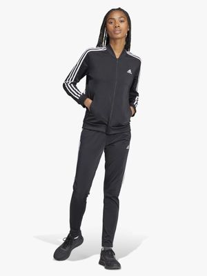 Womens adidas 3-Stripe Black/White Tracksuit