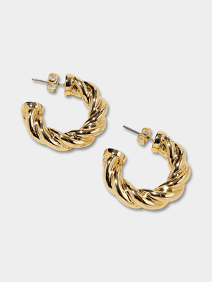 Women's Cotton On Gold Large Hoop Earring