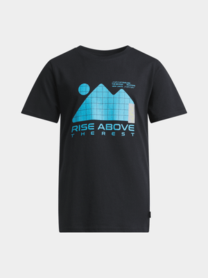 Boys TS Graphic Rise Above Black Tee