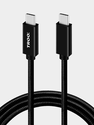 TROO Certified Fast Charge 30W Type-C To Type-C Braided Cable – 3 m