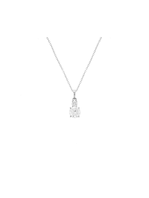 Cheté Sterling Silver & Cubic Zirconia Double Solitaire Pendant