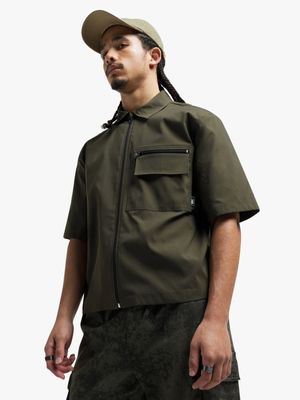 Men's Fatigue Zip Up Utility Shirt