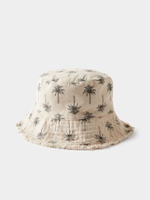 Cotton On Kids BEIGE Reversible Bucket Hat