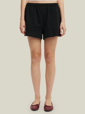 Women's Cotton On Black Classic Fleece Summer Sweat Shorts