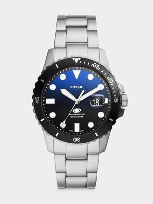 Fossil Blue Stainless Steel Blue & Black Dial Bracelet Watch