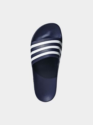 Men's adidas Adilette Aqua Blue/White Slides