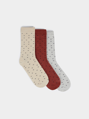 MKM Multicolour 3PK TONAL SOCKS