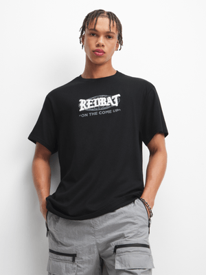 Redbat Men's Black Graphic T-Shirt