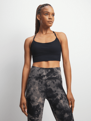 Womens TS Medium Impact Black Sports Bra