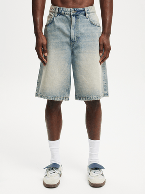 Men's Cotton On Blue Baggy Denim Shorts