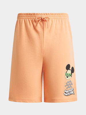 Jet Older Boys Peach Mickey Mouse Fleece Shorts