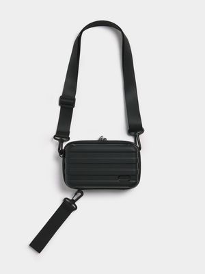 Men's Black Matte Hard Shell Bag