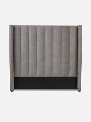 Selene Vertical Panel Headboard Lino Silver