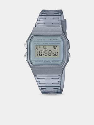 Casio Retro Square Transparent Digital Grey Watch