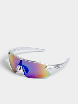 Men's Silver Sport Sunglasses