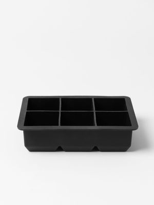 Cellar Large 6 Ice Cube Mould Black